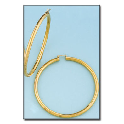 AROS DE TUBO ORO 18KL - 60MM