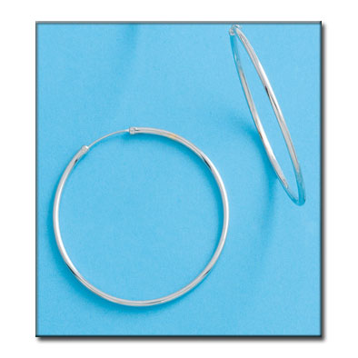 AROS EN ORO BLANCO DE 18KL DIAMETRO 45MM