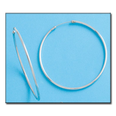 AROS EN ORO BLANCO DE 18KL DIAMETRO 55MM