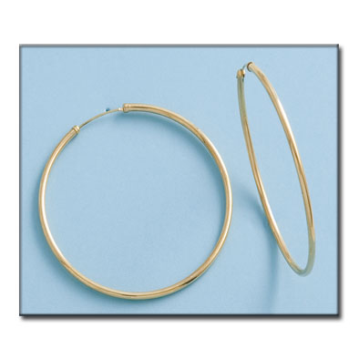 AROS EN ORO DE 18KL DIAMETRO 50MM
