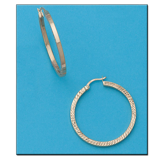 AROS EN ORO DE 18KL TALLADOS - 30MM