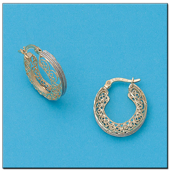 AROS FILIGRANA EN ORO DE 18KL
