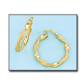 AROS ONDULADOS EN ORO DE 18KL - 18MM