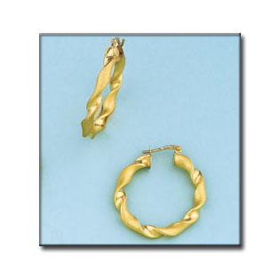 AROS ONDULADOS EN ORO DE 18KL - 25MM