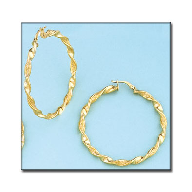AROS ONDULADOS EN ORO DE 18KL - 42MM