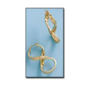 AROS ORO 18KL CON GRECA - 17x37MM
