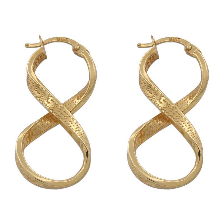 AROS ORO 18KL CON GRECA - 20X40MM