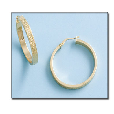 AROS ORO DE 18KL CON GRECA DIAMETRO 30MM