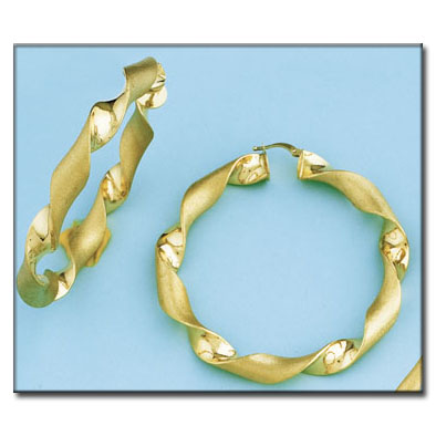 AROS RIZADOS EN ORO DE 18KL -  53MM