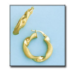 AROS RIZADOS EN ORO DE 18KL - 16MM
