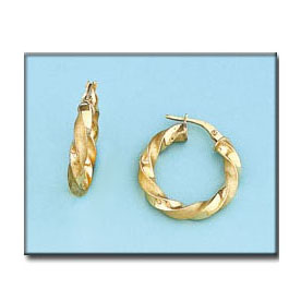 AROS RIZADOS EN ORO DE 18KL - 17MM