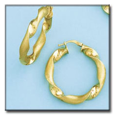 AROS RIZADOS EN ORO DE 18KL - 26MM