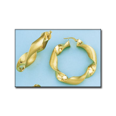AROS RIZADOS EN ORO DE 18KL - 26MM