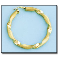 AROS RIZADOS EN ORO DE 18KL - 42MM