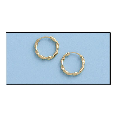 AROS RIZADOS EN ORO DE 18KL - 9MM