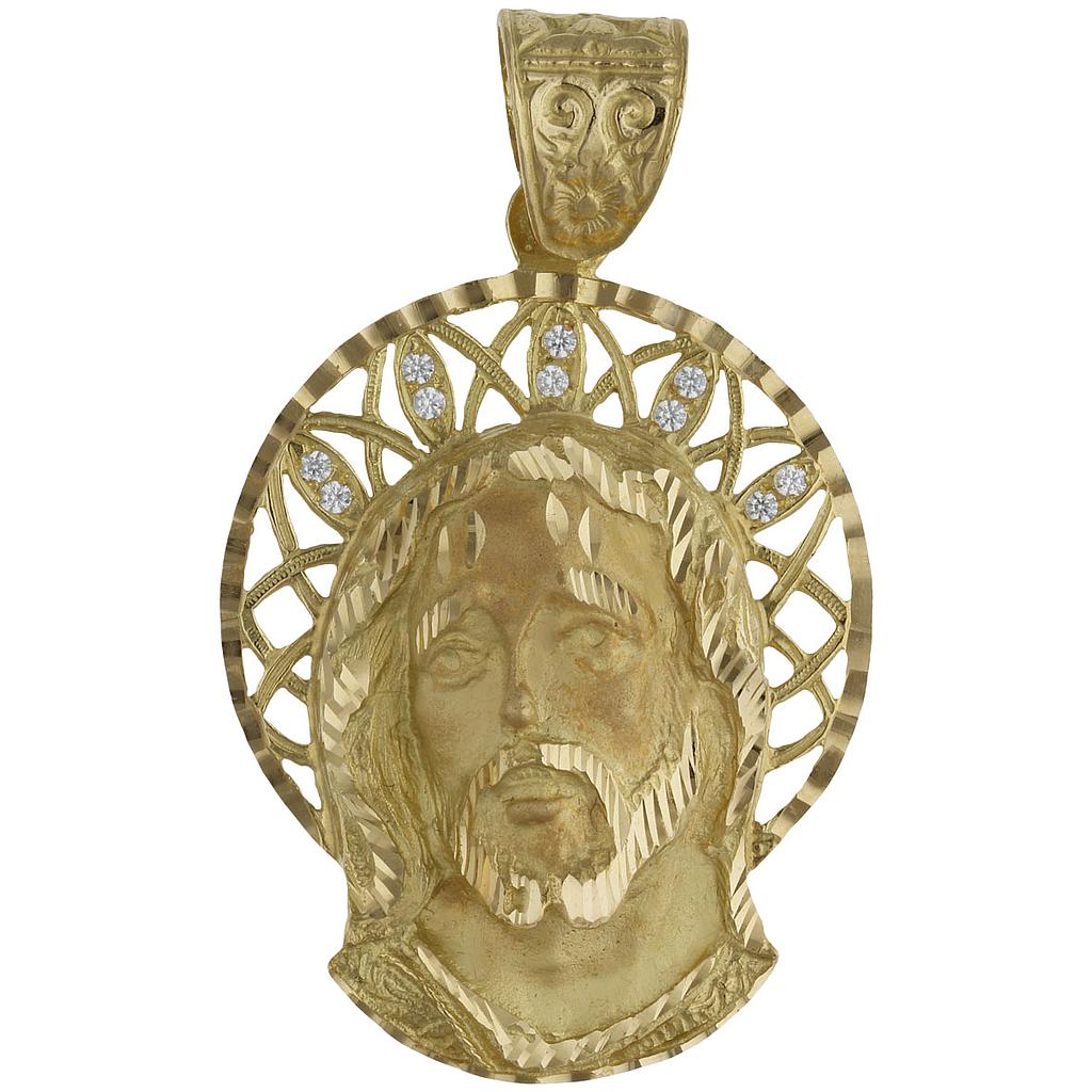 CABEZA CRISTO ORO 18KL - 35X49MM