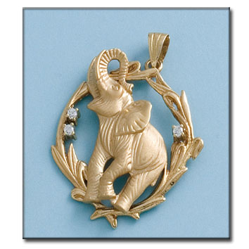 CABEZA ELEFANTE ORO 18KL DE 33X40MM