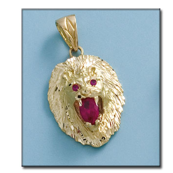 CABEZA LEON ORO 18KL DE 26X35MM