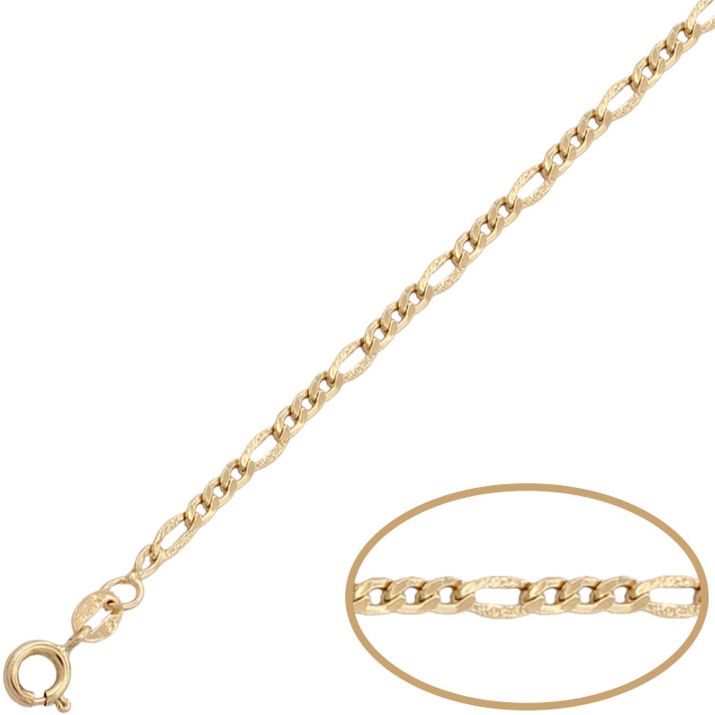 CADENA 3x1 ORO 18KL - 3MM