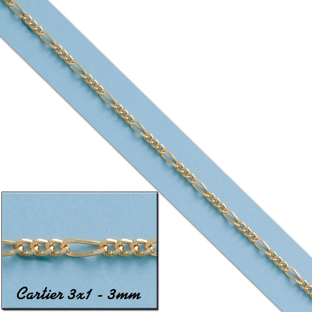 CADENA 3x1 ORO18KL 3MM