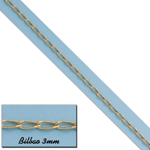 CADENA BILBAO ORO 18KL - 3MM