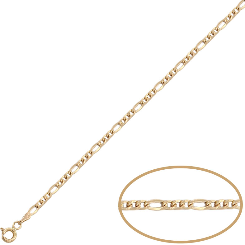 CADENA HUECA ORO 18KL 3x1-2.5MM