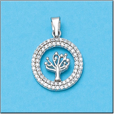 COLGANTE ARBOL ORO BLANCO 18KL DIAMANTES