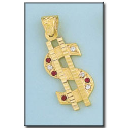 COLGANTE DOLAR ORO 18KL DE 16X36MM