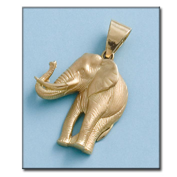COLGANTE ELEFANTE ORO 18KL - 29X33MM