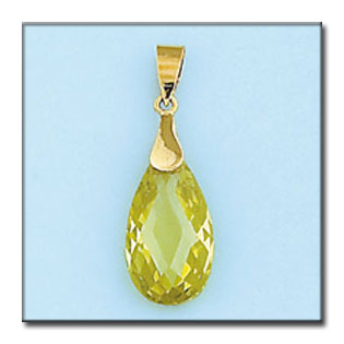 COLGANTE EN ORO DE 18KL PERIDOT