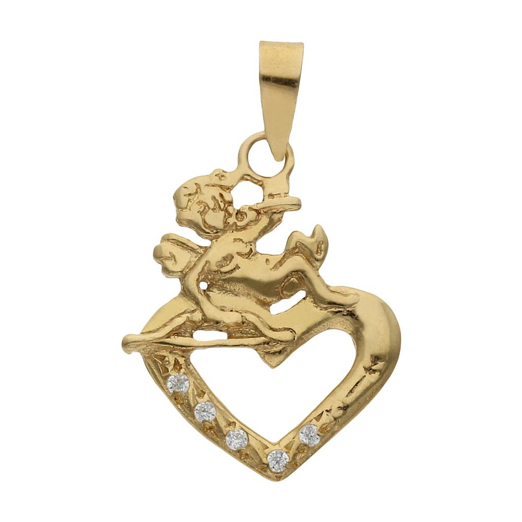 COLGANTE ORO 18KL CORAZON Y SAN VALENTIN