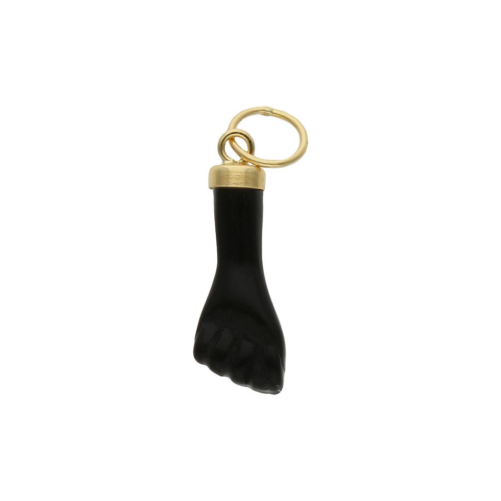 COLGANTE ORO 18KL HIGA PEQUEÑA AZABACHE