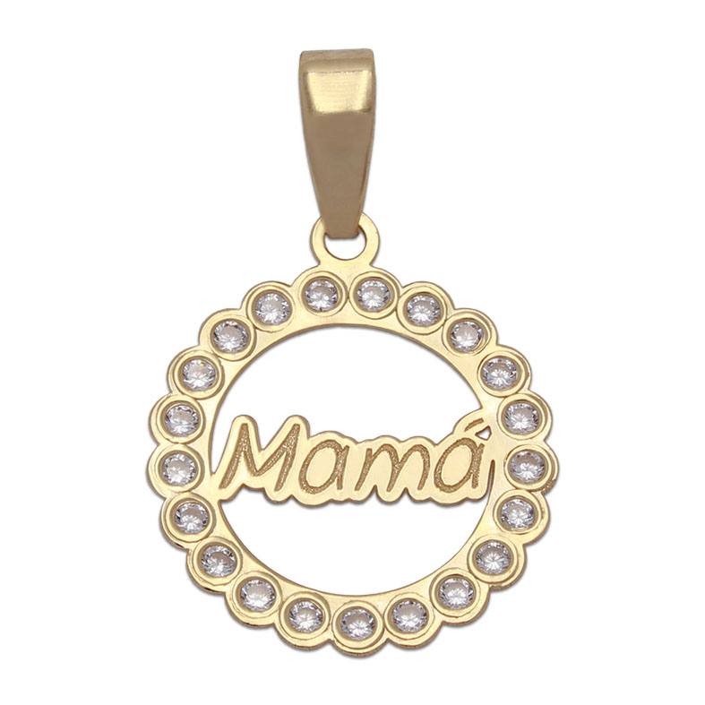 COLGANTE ORO 18KL MAMA CIRCONITAS - 15MM