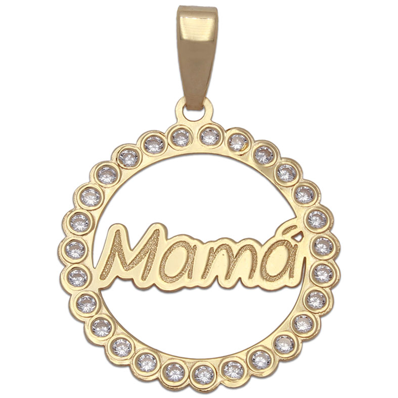 COLGANTE ORO 18KL MAMA CIRCONITAS - 19MM