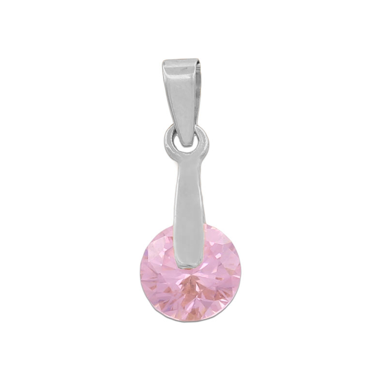 COLGANTE ORO 18KL PIEDRA ROSA