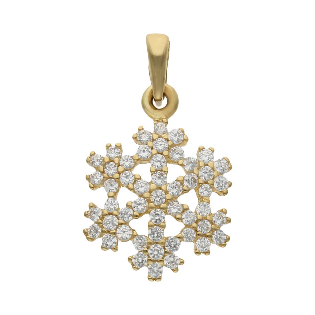 COLGANTE ORO DE 18KL COPO DE NIEVE
