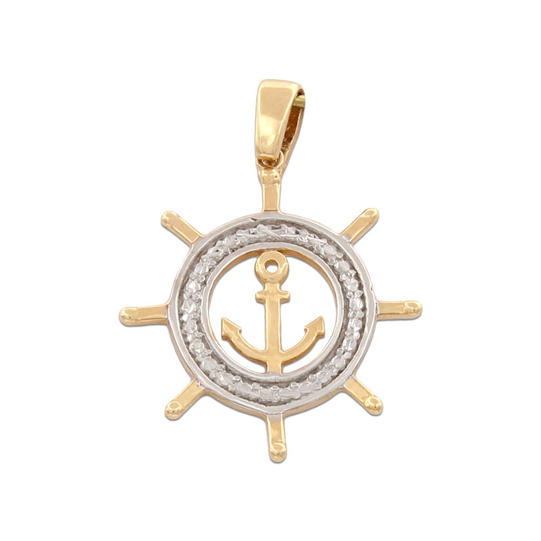 COLGANTE TIMON-ANCLA ORO 18KL CIRCONITAS