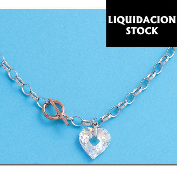COLLAR CORAZON PLATA 925MM