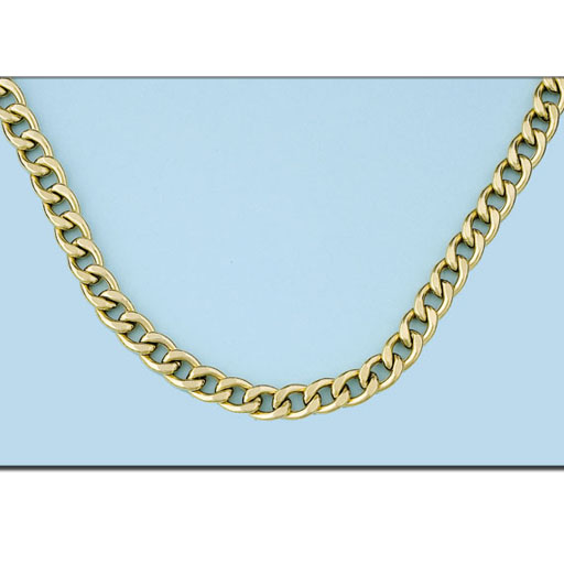 COLLAR HUECO BARBADO ORO 18KL 11MM