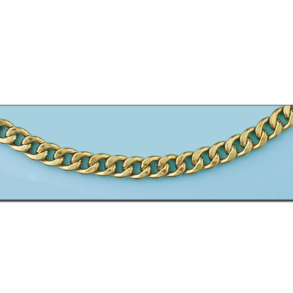 COLLAR HUECO BARBADO ORO 18KL 13MM