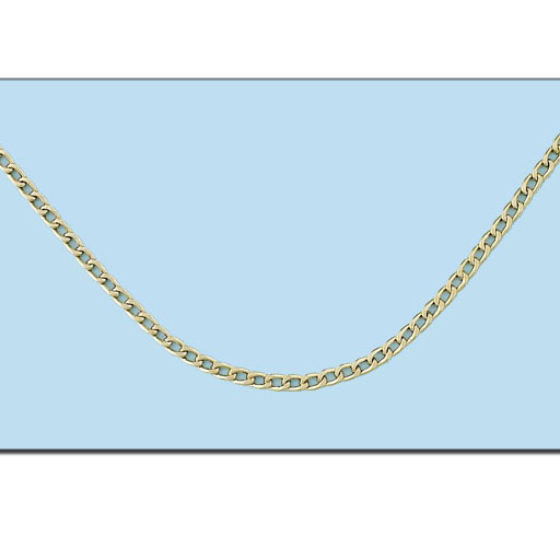 COLLAR HUECO BARBADO ORO 18KL 3MM