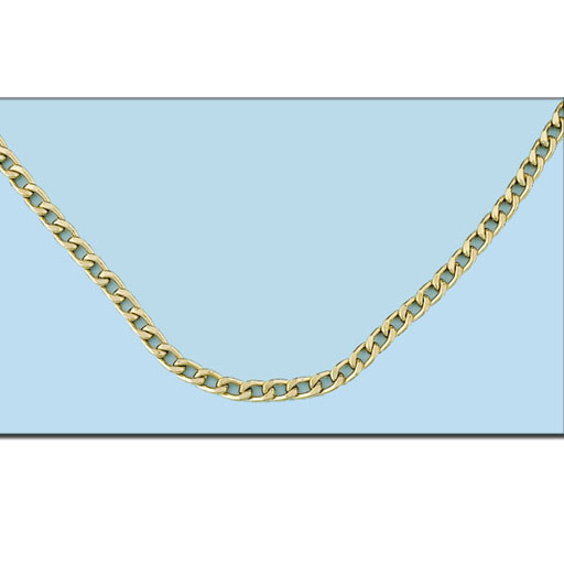COLLAR HUECO BARBADO ORO 18KL 6MM