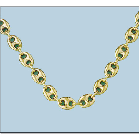 COLLAR HUECO CALABROTE ORO 18KL