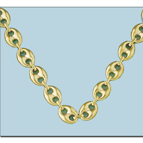 COLLAR HUECO CALABROTE ORO 18KL