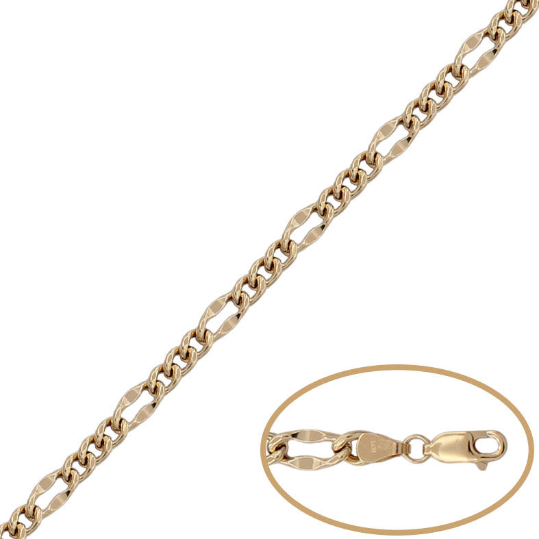 COLLAR HUECO ORO 18KL 3x1 - 4.50 MM