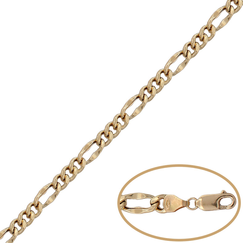 COLLAR HUECO ORO 18KL 3x1 - 5.50MM