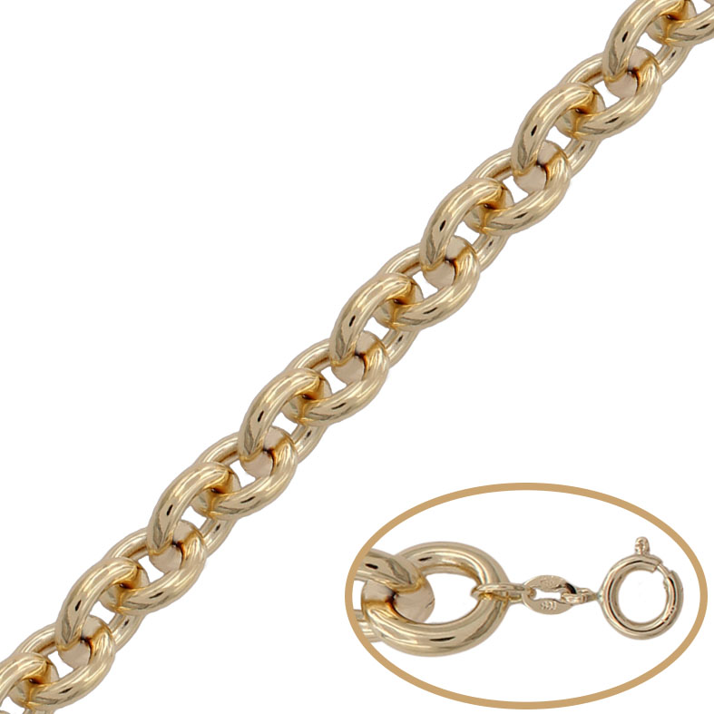 COLLAR HUECO ORO 18KL ROLOT - 12MM