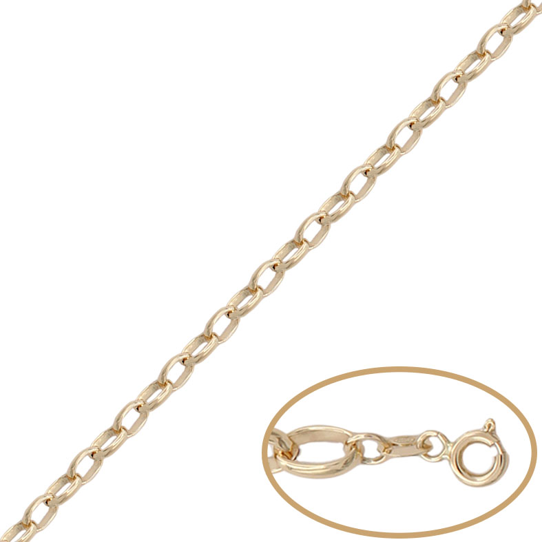 COLLAR HUECO ORO 18KL ROLOT ALARGADO - 4.50MM