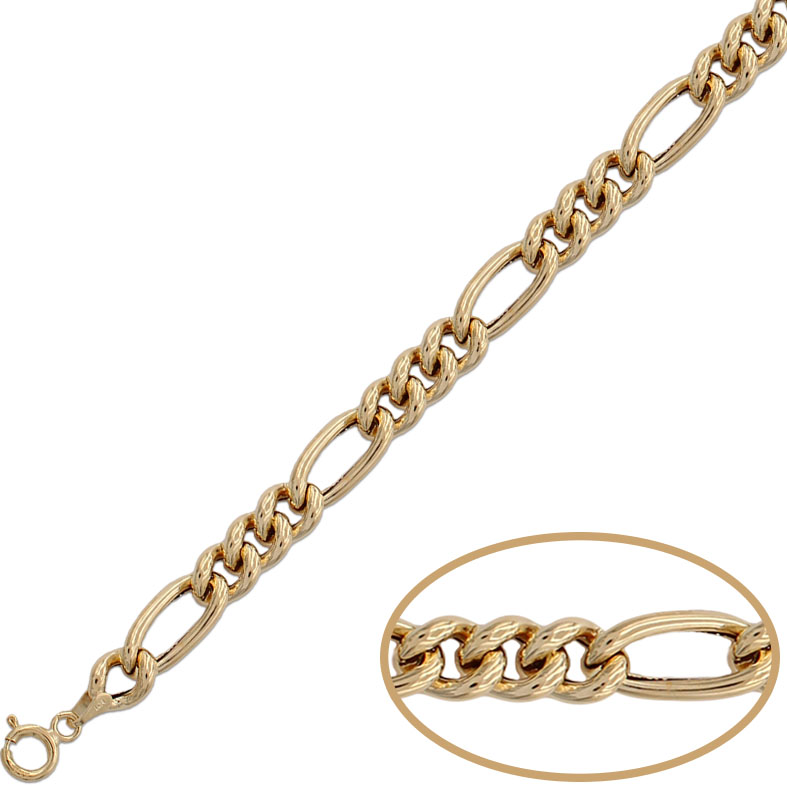 COLLAR ORO 18KL 3x1 HUECO - 7MM