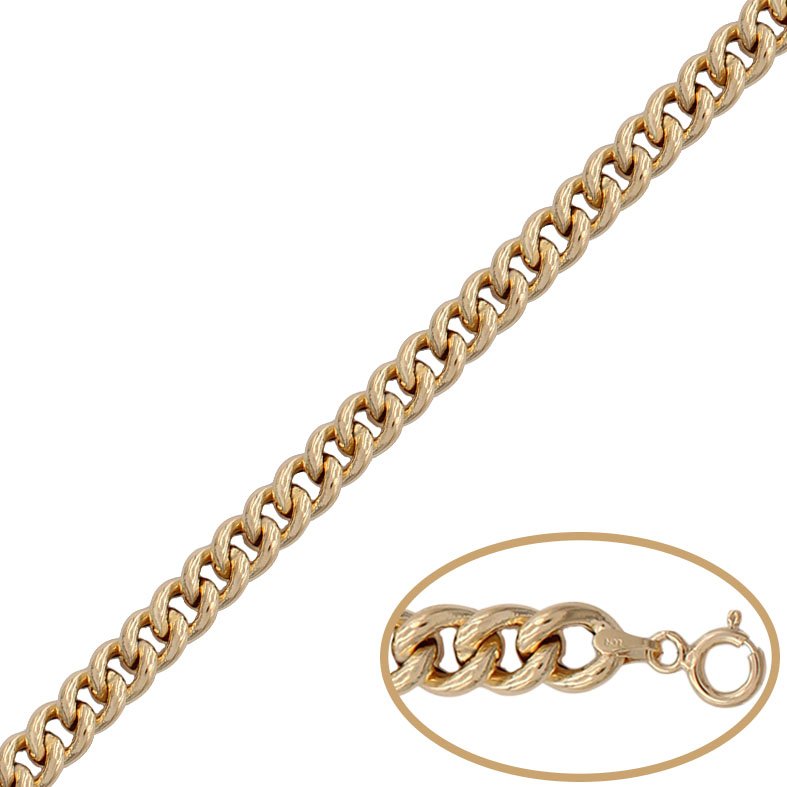 COLLAR ORO 18KL BARBADO HUECO - 8MM
